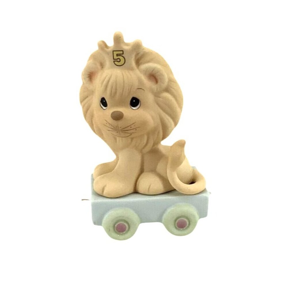 Birthday Train, Age 5, This Day Is Something To Roar About, Bisque Porcelain